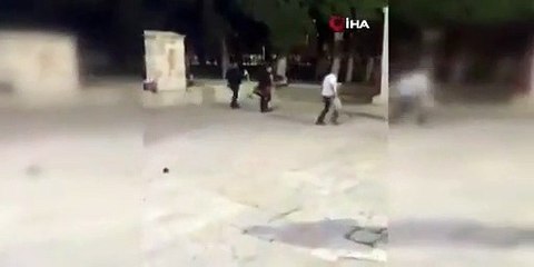 Terörist İsrail polisinden Mescid-i Aksa'da ses bombalı saldırı