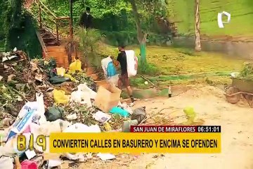 Calles de San Juan de Miraflores se convierten en enormes basureros