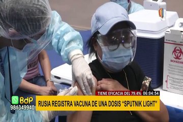 Sputnik Light: Rusia prueba uso de vacuna de una sola dosis