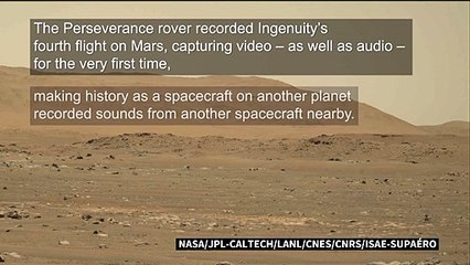 El Perseverance capta el sonido del vuelo del helicóptero Ingenuity en Marte