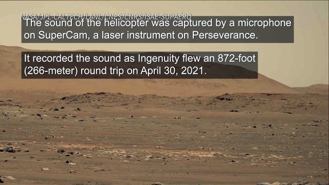 O som do voo do helicóptero Ingenuity em Marte