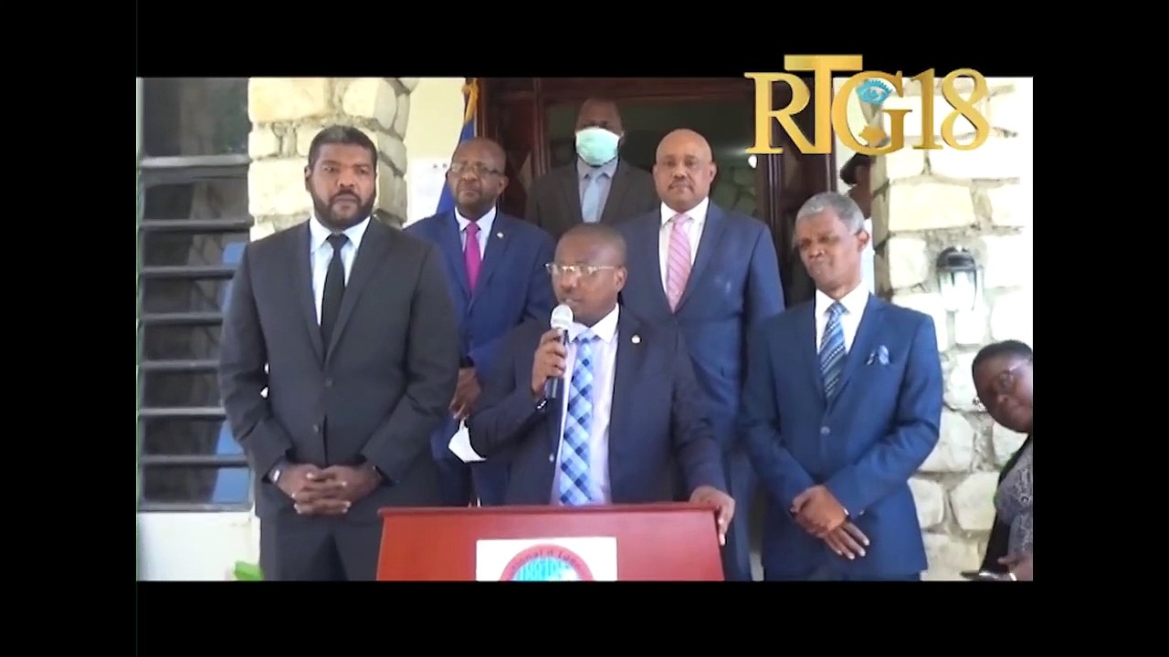 Premye minis a.i Claude Joseph vizite biwo ONI nan Puits Blain, Delmas 75