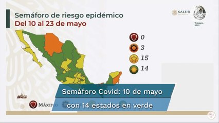 Semáforo Covid. Repunta el verde en México, de seis pasa a catorce estados