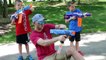 Nerf Battle:  Payback Time Vs Hello Neighbor Rewind (Twin Toys)