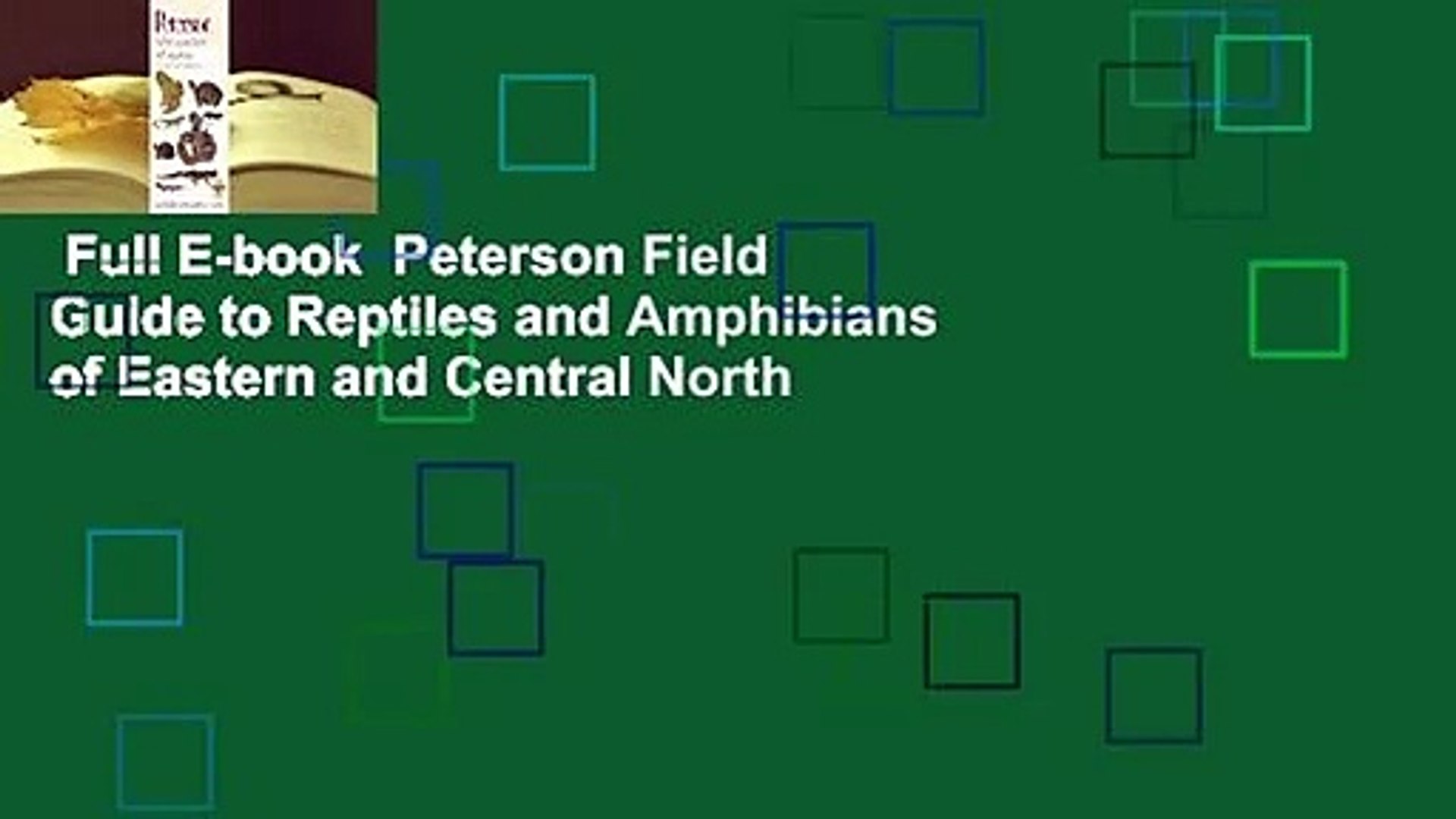Full E-book  Peterson Field Guide to Reptiles and Amphibians of Eastern and Central North