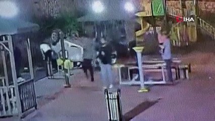 Tokat’ta otomobil site bahçesine uçtu, o anlar güvenlik kameralarına yansıdı