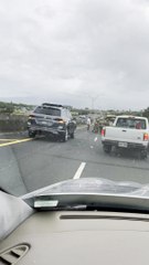 Military Hummer Jackknifes on Highway