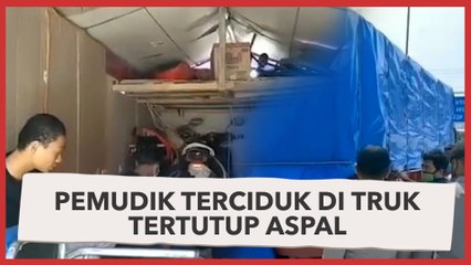 Pemudik Terciduk di Truk Tertutup Aspal