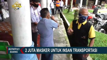 Pembagian 2 Juta Masker Pada Awak Angkutan Umum