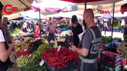 Edirne'de pazarcı esnafına, poşeti açmak için elini diliyle ıslatmasına ceza