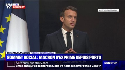Emmanuel Macron: "Nous sommes en train de bâtir la réponse européenne à la pandémie" de Covid-19