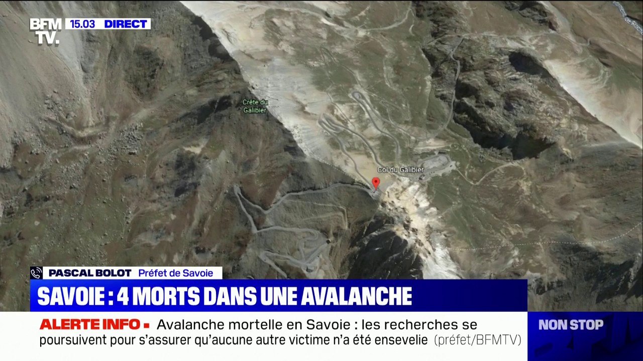 Trois personnes seraient impliquées dans une seconde avalanche "au-dessus de Bourg-Saint-Maurice", selon le préfet de Savoie