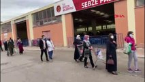 BİLECİK'TE VATANDAŞLAR PAZARA AKIN ETTİ, UZUN KUYRUKLAR OLUŞTU