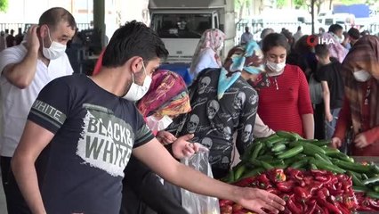 Tam kapanmanın 9. gününde kurulan pazar yerlerine vatandaştan yoğun talep