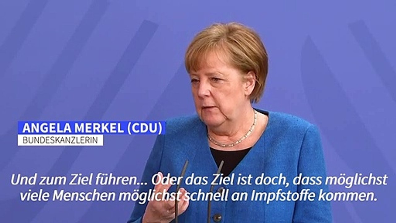 Merkel gegen Patent-Freigabe bei Corona-Impfstoffen