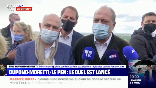 Éric Dupond-Moretti juge les propos de Marine Le Pen sur les bracelets anti-rapprochement d'une indécence incroyable
