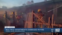 Phoenix firefighter hurt battling apartment fire Saturday