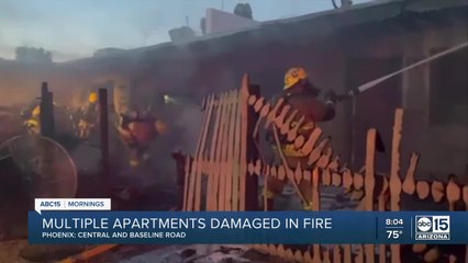 Phoenix firefighter hurt battling apartment fire Saturday