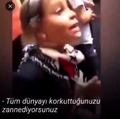 Filistinli küçük kızdan İsrailli teröristlere büyük ders!