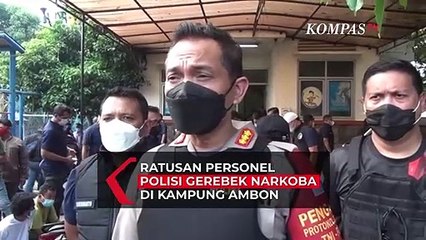 Ratusan Personel Polisi Gabungan Gerebek Narkoba di Kampung Ambon