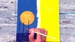 2 Easy Canvas Painting Ideas For Beginners| Easy Canvas Painting| Canvas Painting Sunset |