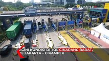 Pantauan Udara Penyekatan di Tol Jakarta Cikampek