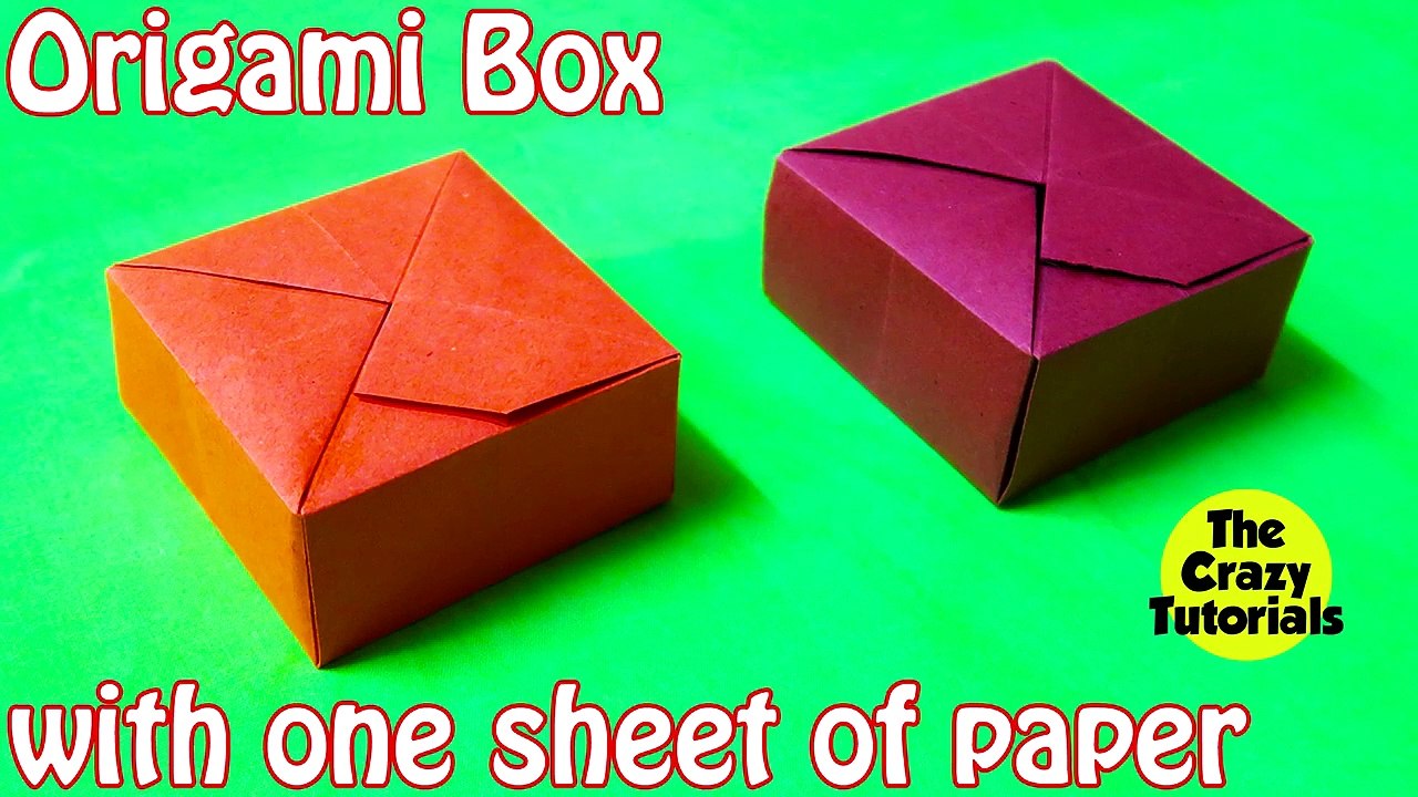 Diy - Origami Box With One Sheet Of Paper (Easy)