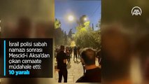 İşgalci İsrail polisi sabah namazı sonrası Mescid-i Aksa'dan çıkan cemaate saldırdı: 10 yaralı