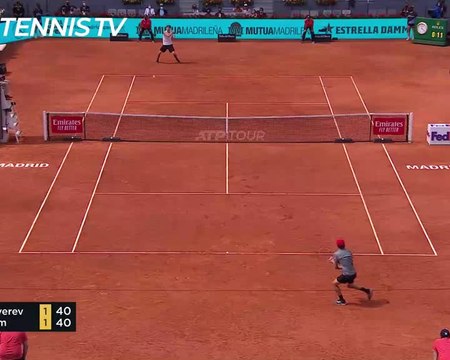 Madrid - Après Nadal, Zverev s'offre Thiem et se qualifie en finale