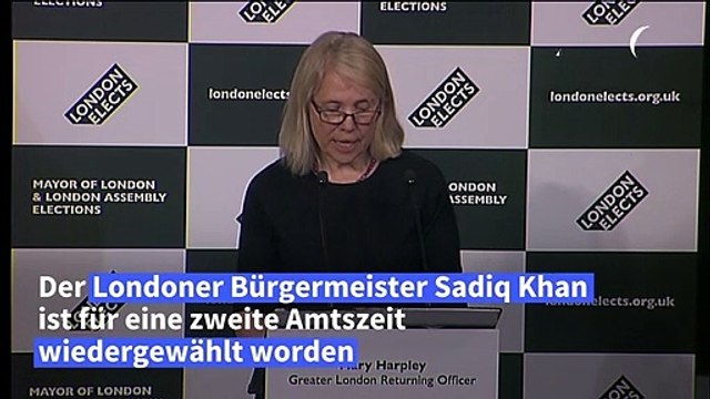 Londons Bürgermeister Sadiq Khan im Amt bestätigt