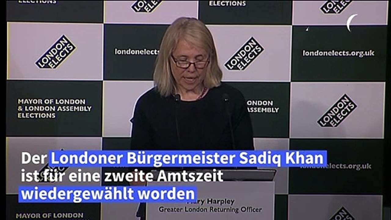 Londons Bürgermeister Sadiq Khan im Amt bestätigt