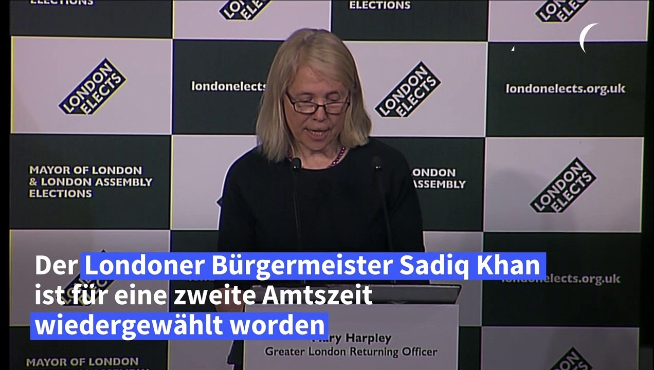 Londons Bürgermeister Sadiq Khan im Amt bestätigt