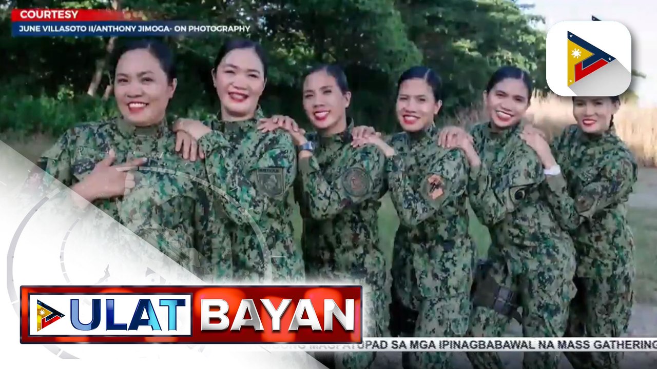 Mga larawan ng magkakapatid na babaeng pulis, viral sa social media