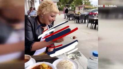 Köpeğe kaşıkla yemek yedirdi, tartışma konusu oldu