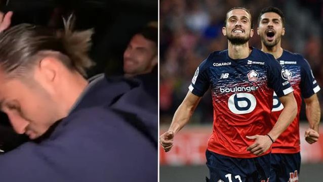 Yusuf Yazıcı ve Zeki Çelik, Lille taraftarıyla şarkılar söyleyip çılgınlar gibi dans etti! İşte o anlar