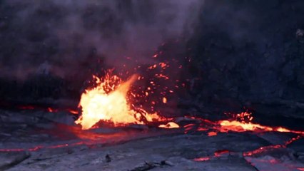 Water thrown into lava lake creates explosive results