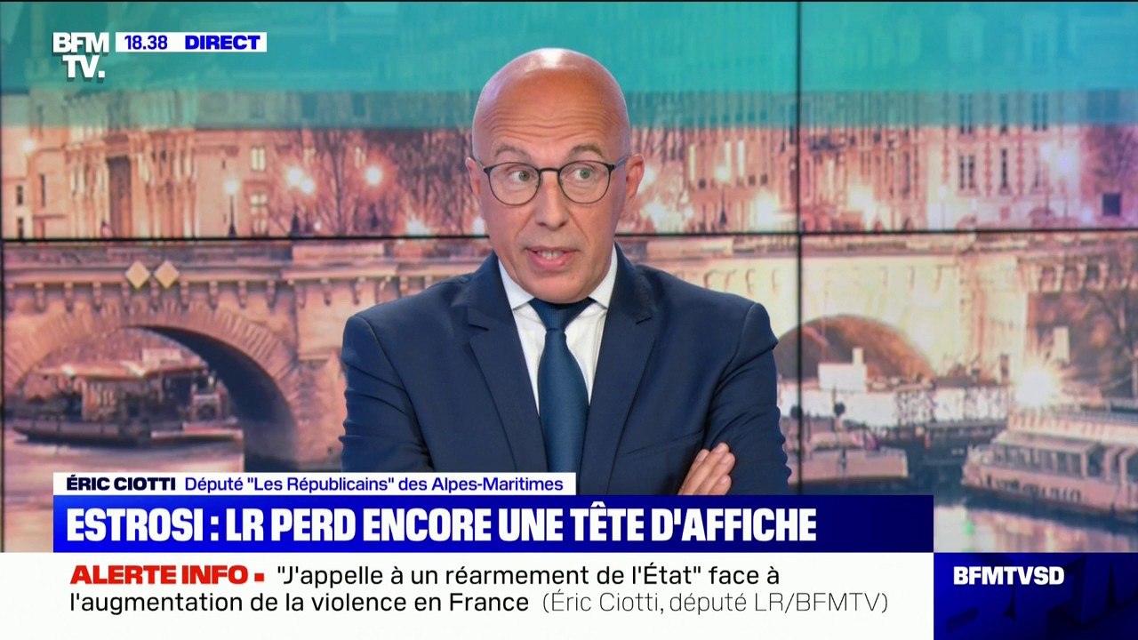 Éric Ciotti à propos de Christian Estrosi: "Ça fait quatre ans qu'il a rejoint Emmanuel Macron"