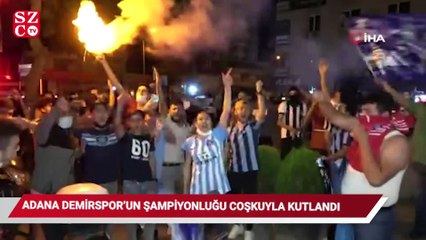 Adana Demirspor'un 26 yıl sonra gelen şampiyonluğu, kentte coşkuyla kutlandı