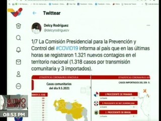 COVID-19 | Venezuela registra 1.318 casos comunitarios, 3 importados y 190.768 pacientes recuperados