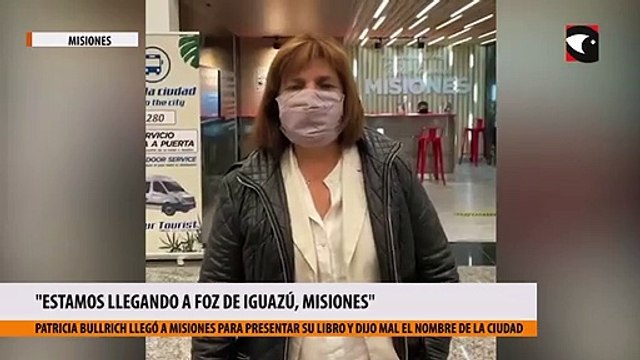 Estamos llegando a Foz de Iguazú, Misiones dijo patricia bullrich