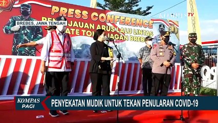 Kapolri Bersama Jajaran Menteri dan Puan Maharani Tinjau Posko Penyekatan Mudik