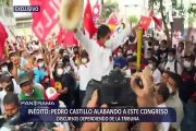 ¡Exclusivo!  Pedro Castillo alabando a este Congreso: discursos dependiendo de la tribuna