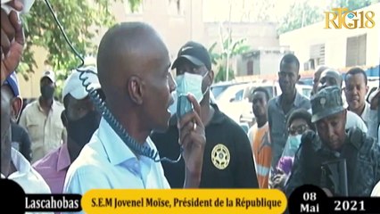 Prezidan Jovenel Moïse vizite santral elektrik St-Raphaël epi rankontre otorite lokal Lascahobas yo