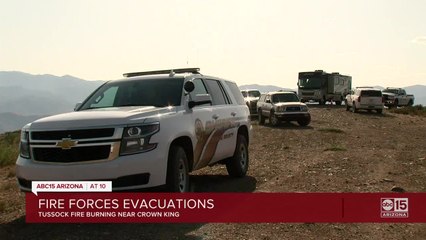 Tussock Fire continues to burn near Crown King