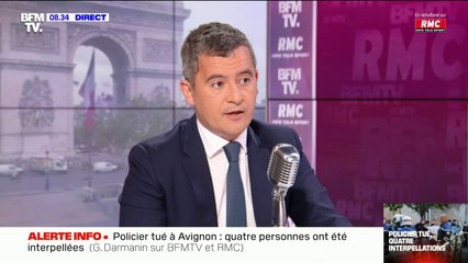 Policier tué à Avignon: Gérald Darmanin "suspecte fortement" que le tireur figure parmi les individus interpellés