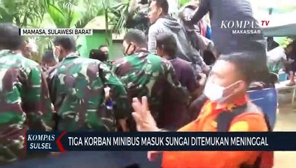 Tiga Korban Minibus Masuk Sungai Ditemukan Meninggal