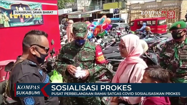 Pusat Perbelanjaan Ramai Satgas Covid Sosialisasikan Prokes