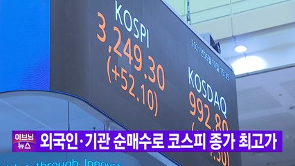 [YTN 실시간뉴스] 외국인·기관 순매수로 코스피 종가 최고가 / YTN
