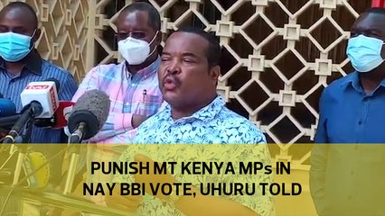 Punish Mt Kenya MPs in nay BBI vote, Uhuru told