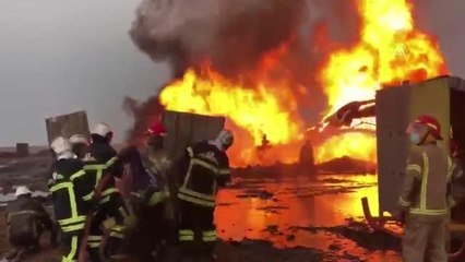 DEAŞ'ın saldırdığı petrol kuyusunda 5 gündür süren yangın söndürüldü